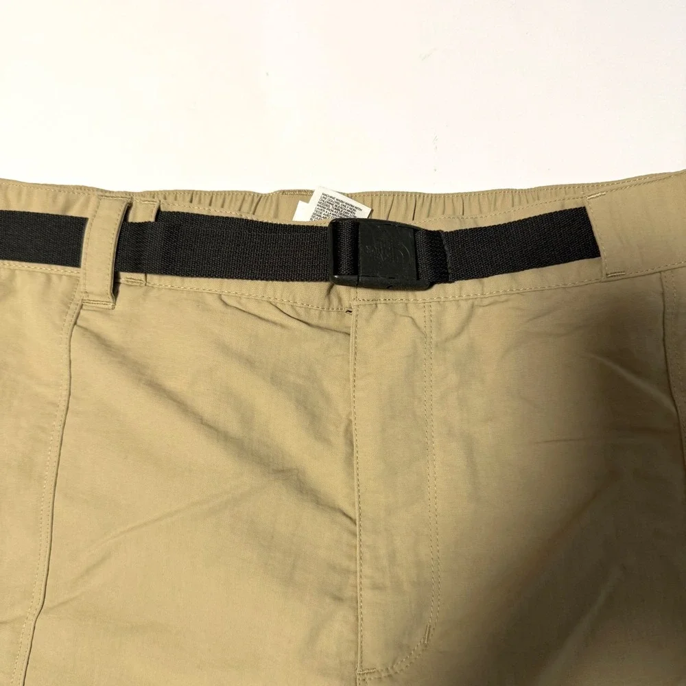 The North Face Mens Horizon Cargo Shorts Khaki‎ Tan Nylon Hiking Belted XXL
